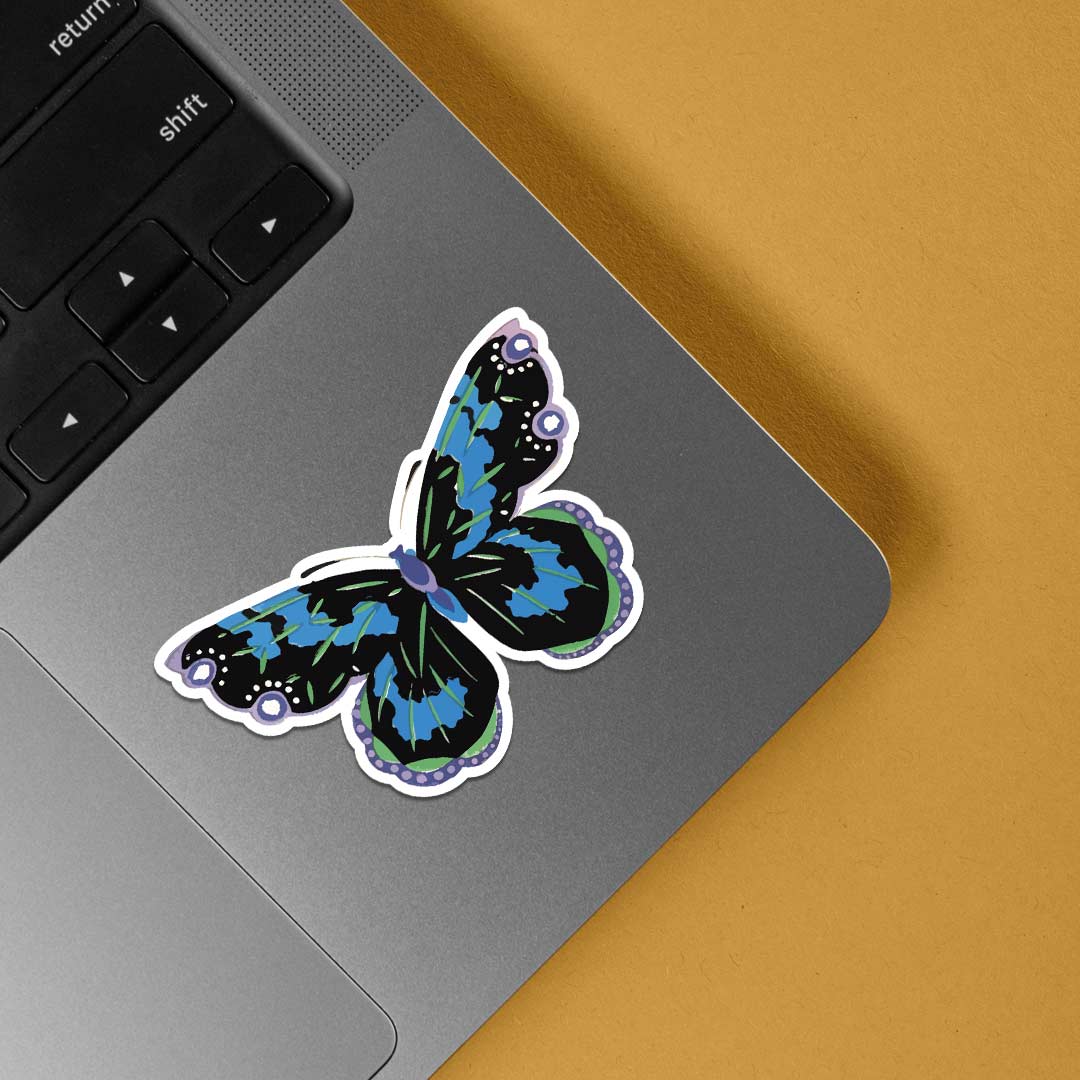 Blue Morph Butterfly Casual Stickers