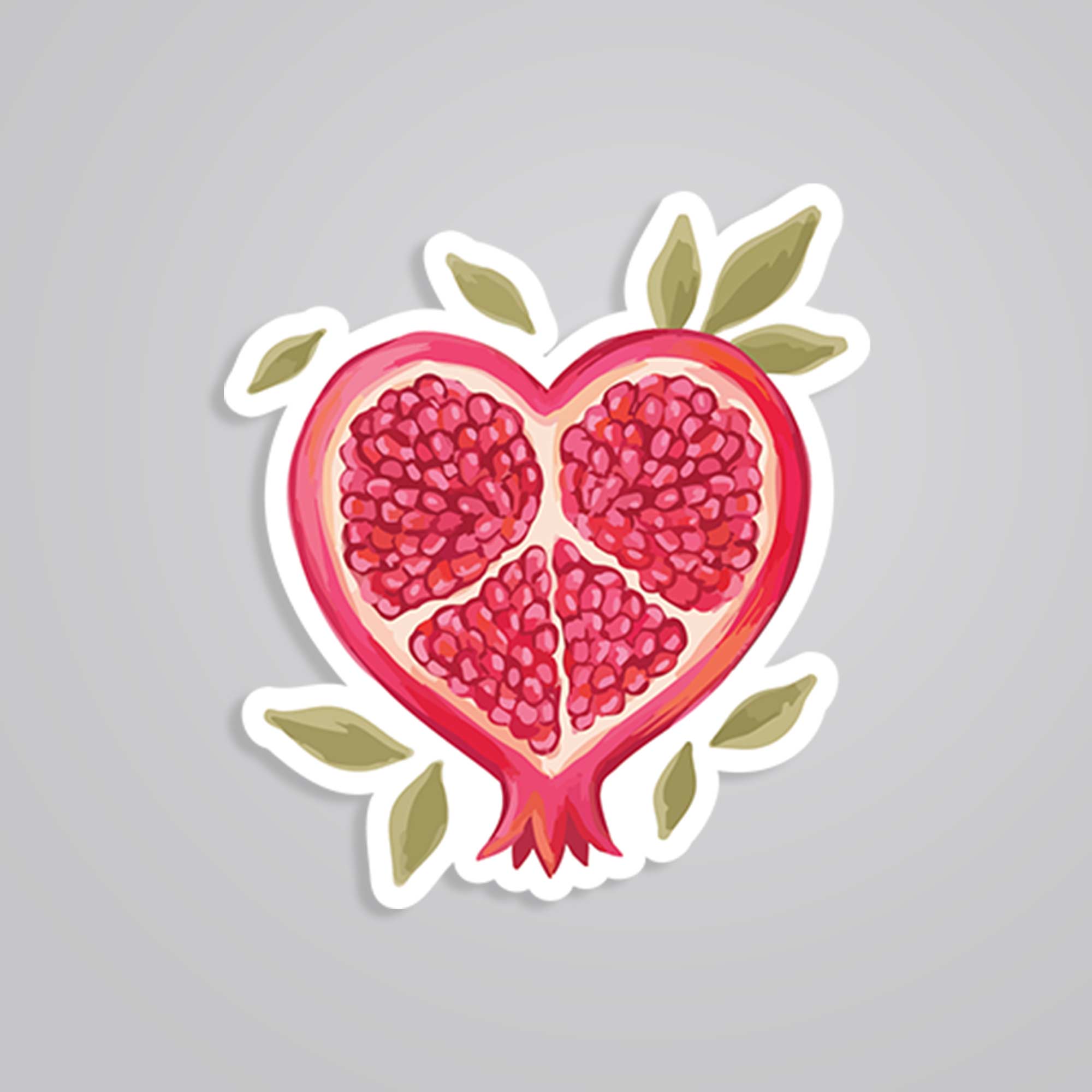 Pomegranate Heart Casual Stickers