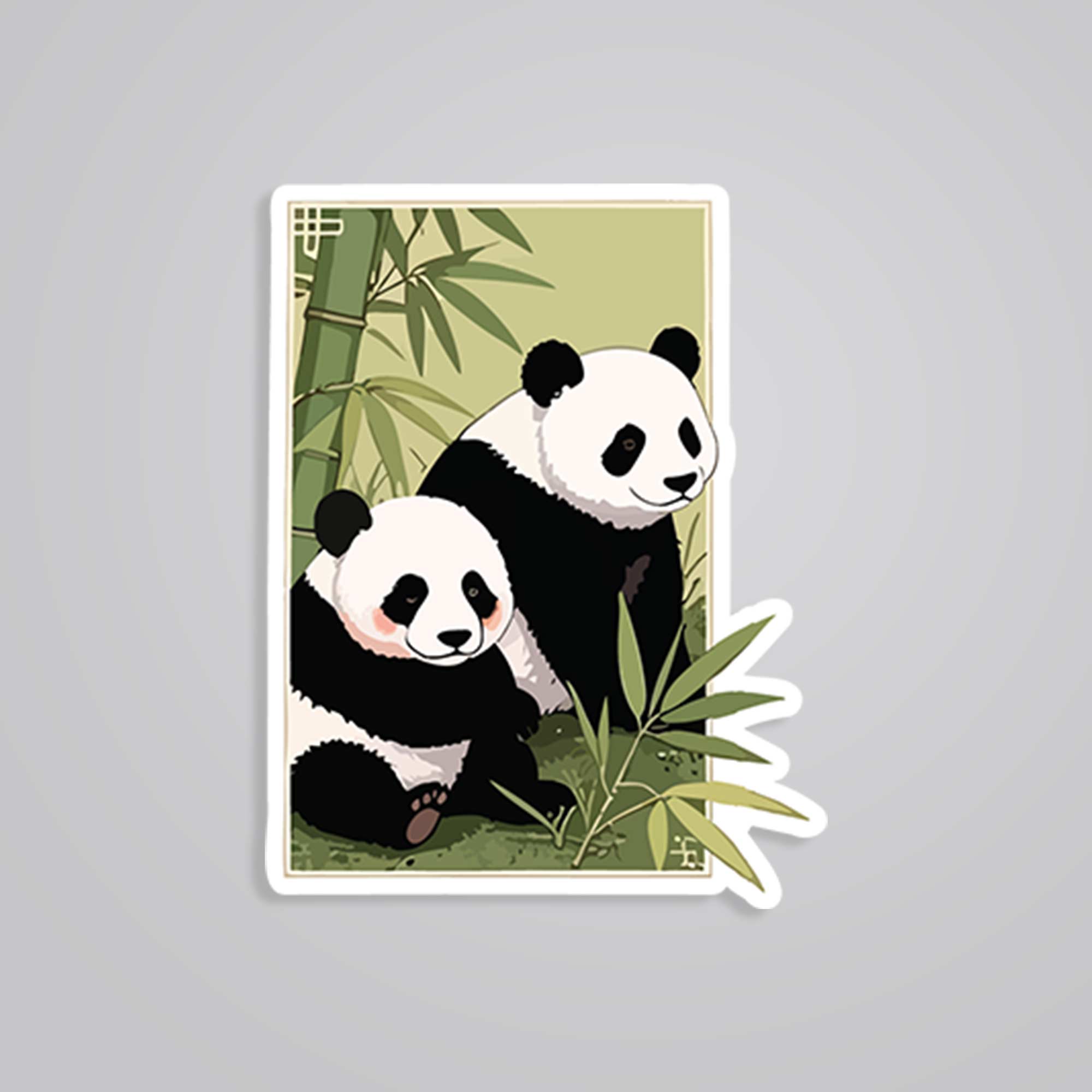 Gentle Giant Pandas Casual Stickers
