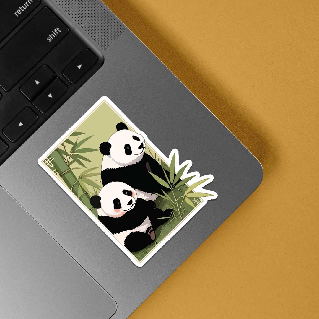 Gentle Giant Pandas Casual Stickers