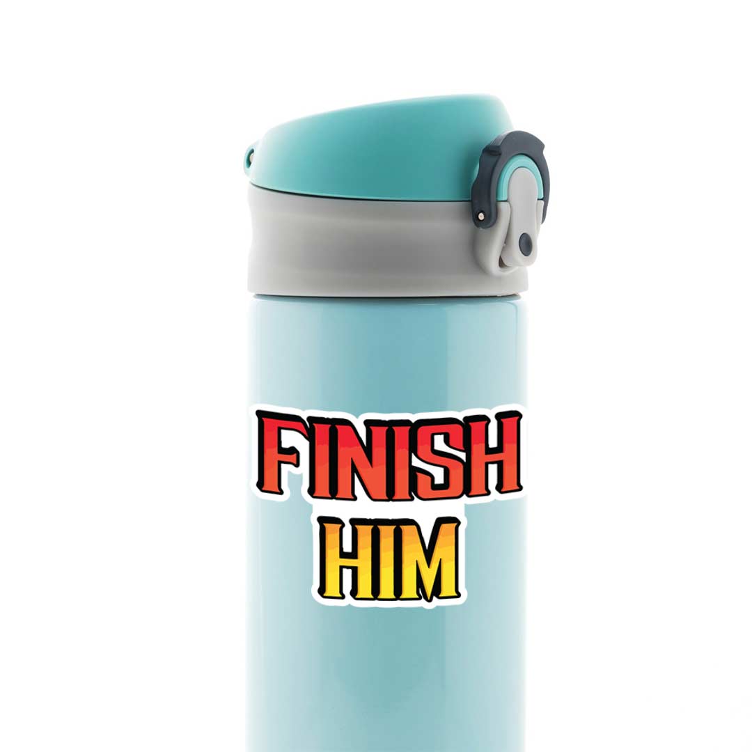Finish Him Gaming Stickers