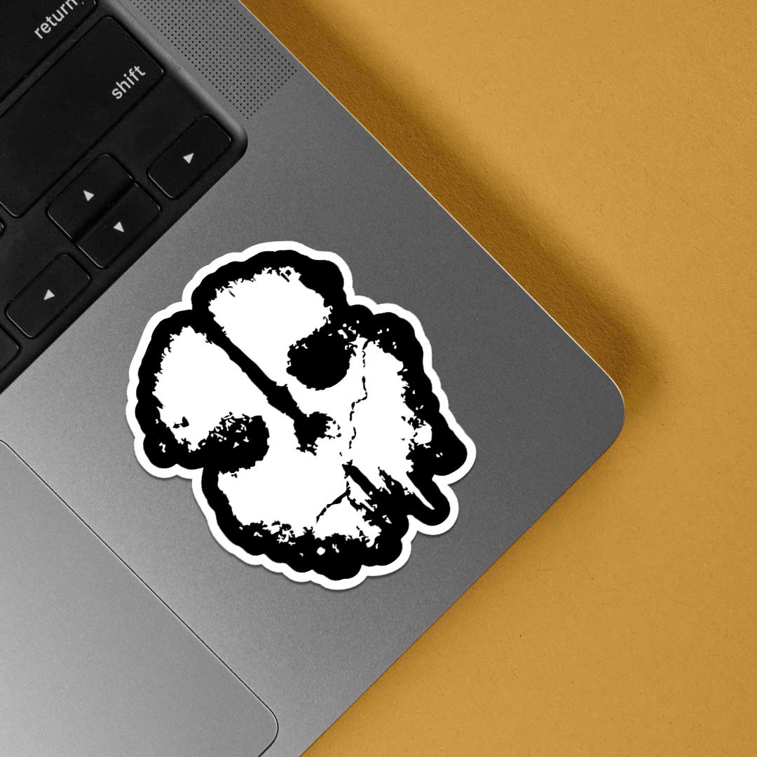 Minimalist ghost face Gaming Stickers