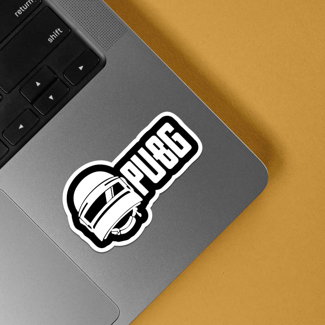 Monochrome PUBG Gaming Stickers