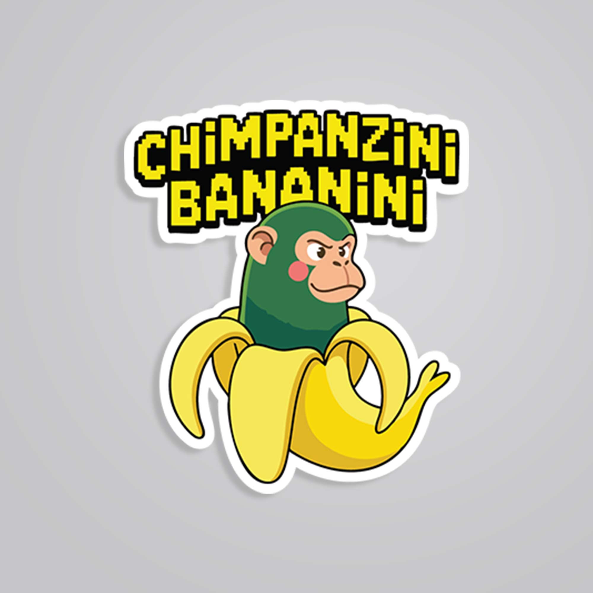 Chimpanzini Bananini Meme Stickers Stickers
