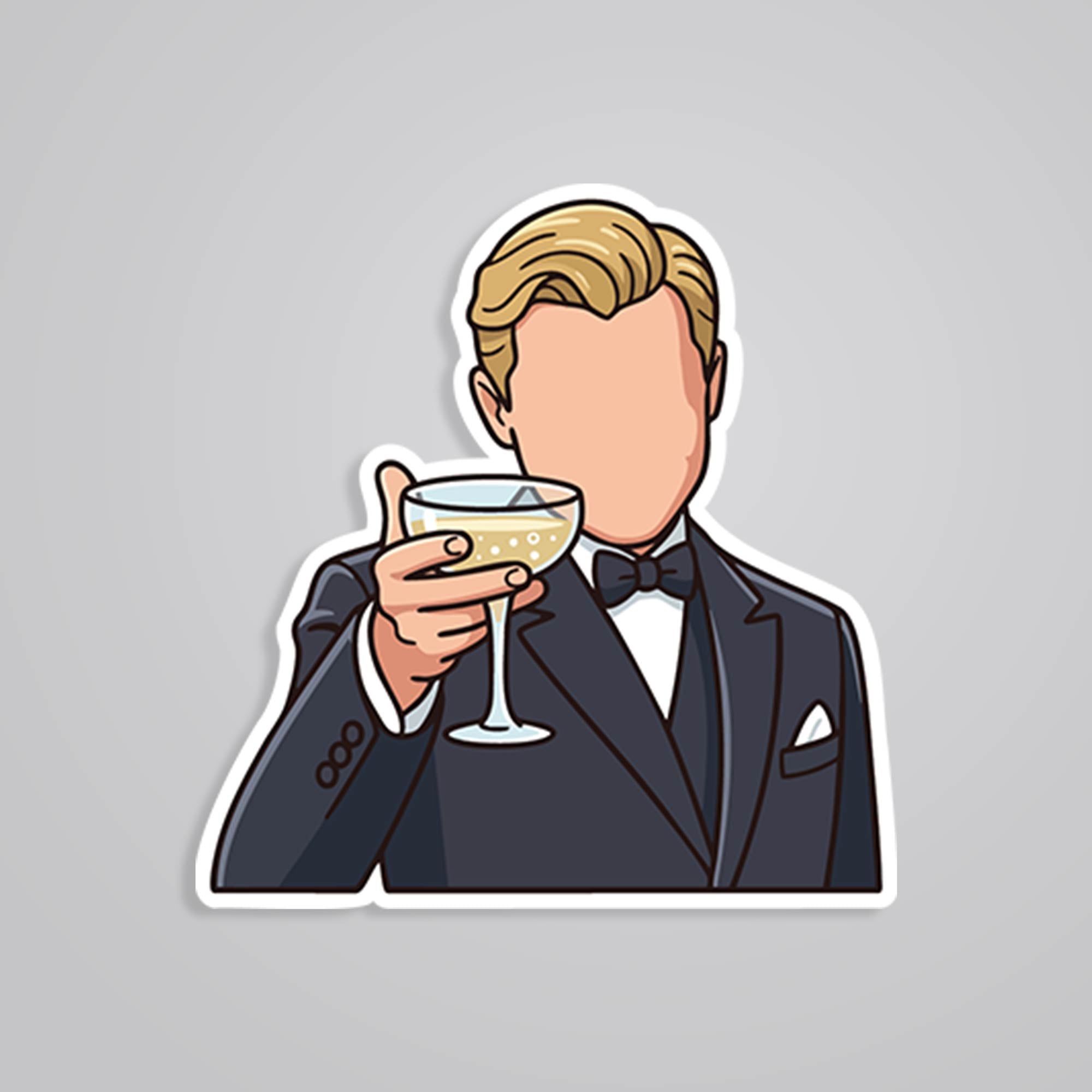 Leonardo DiCaprio Cheers Meme Stickers Stickers