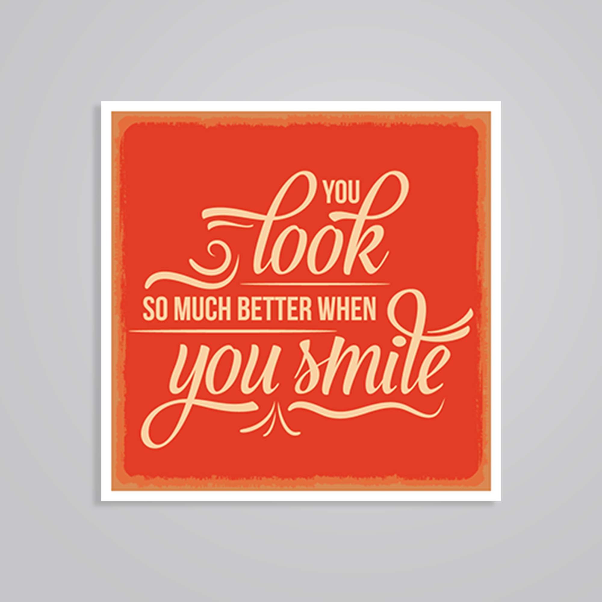 You look better when you smile Motivational Stickers