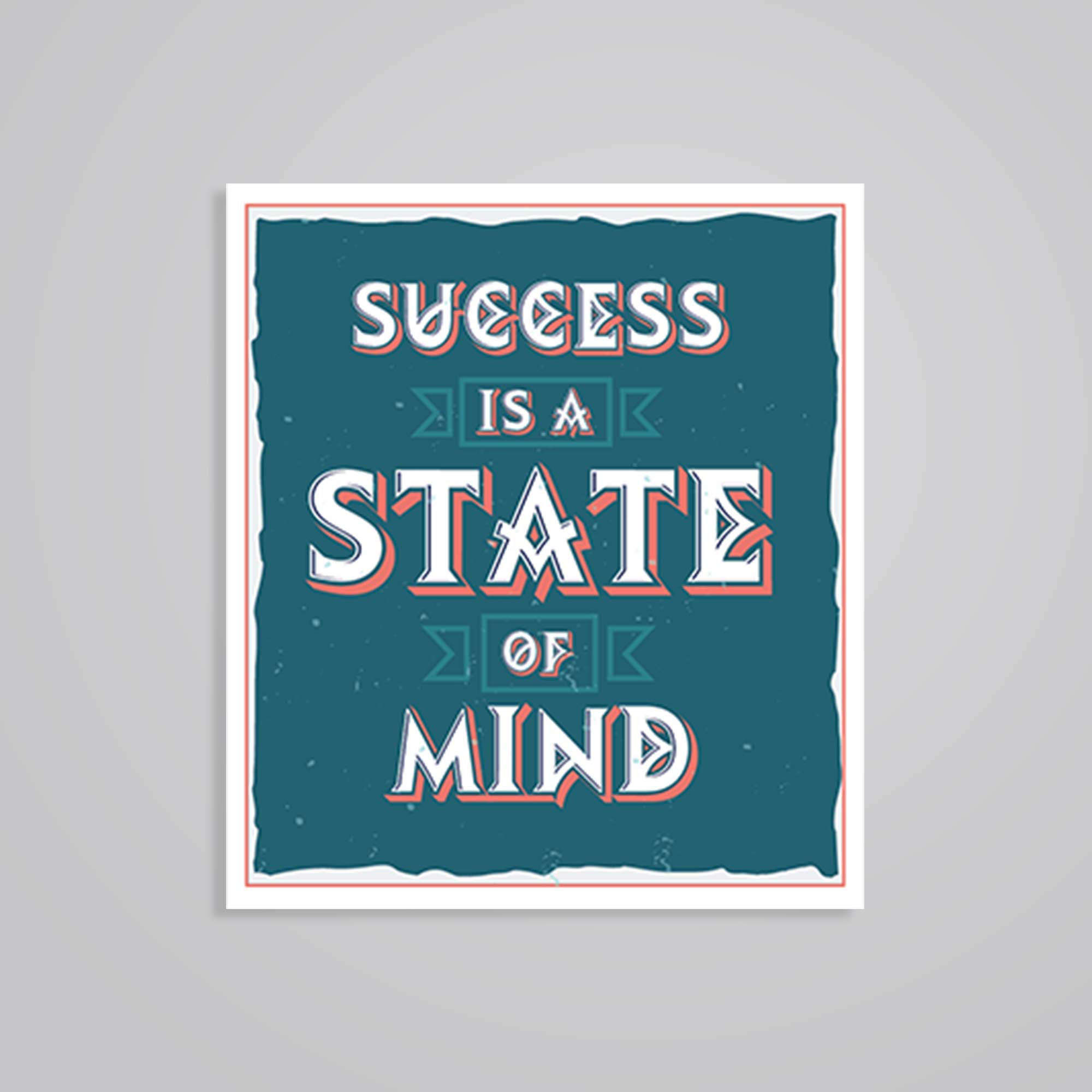 Success is a state of mind 2 Motivational Stickers