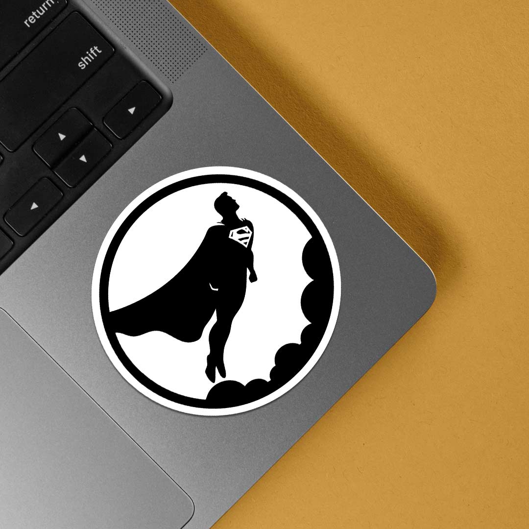 Superman Black silhouette Movies Stickers