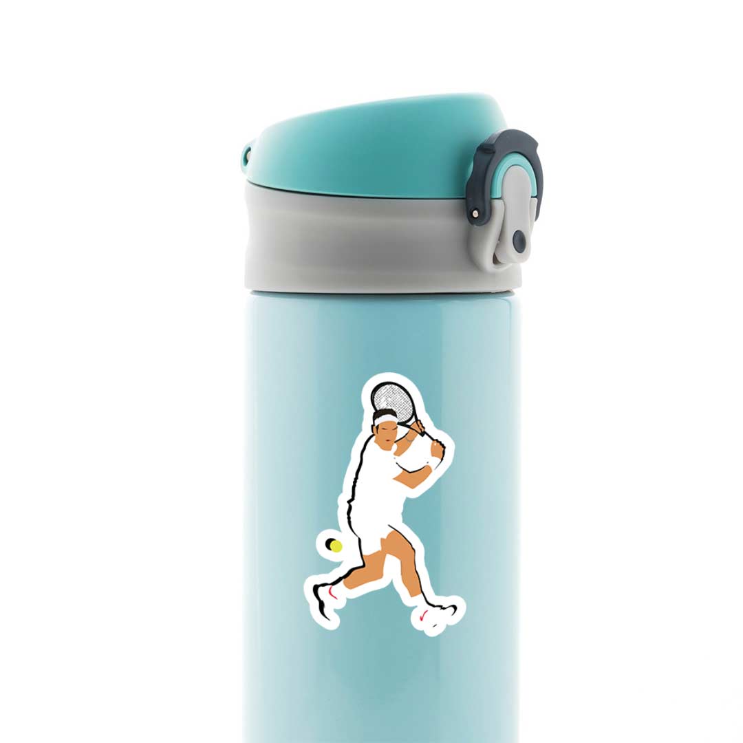 Tennis Backhand Shot Sports Stickers