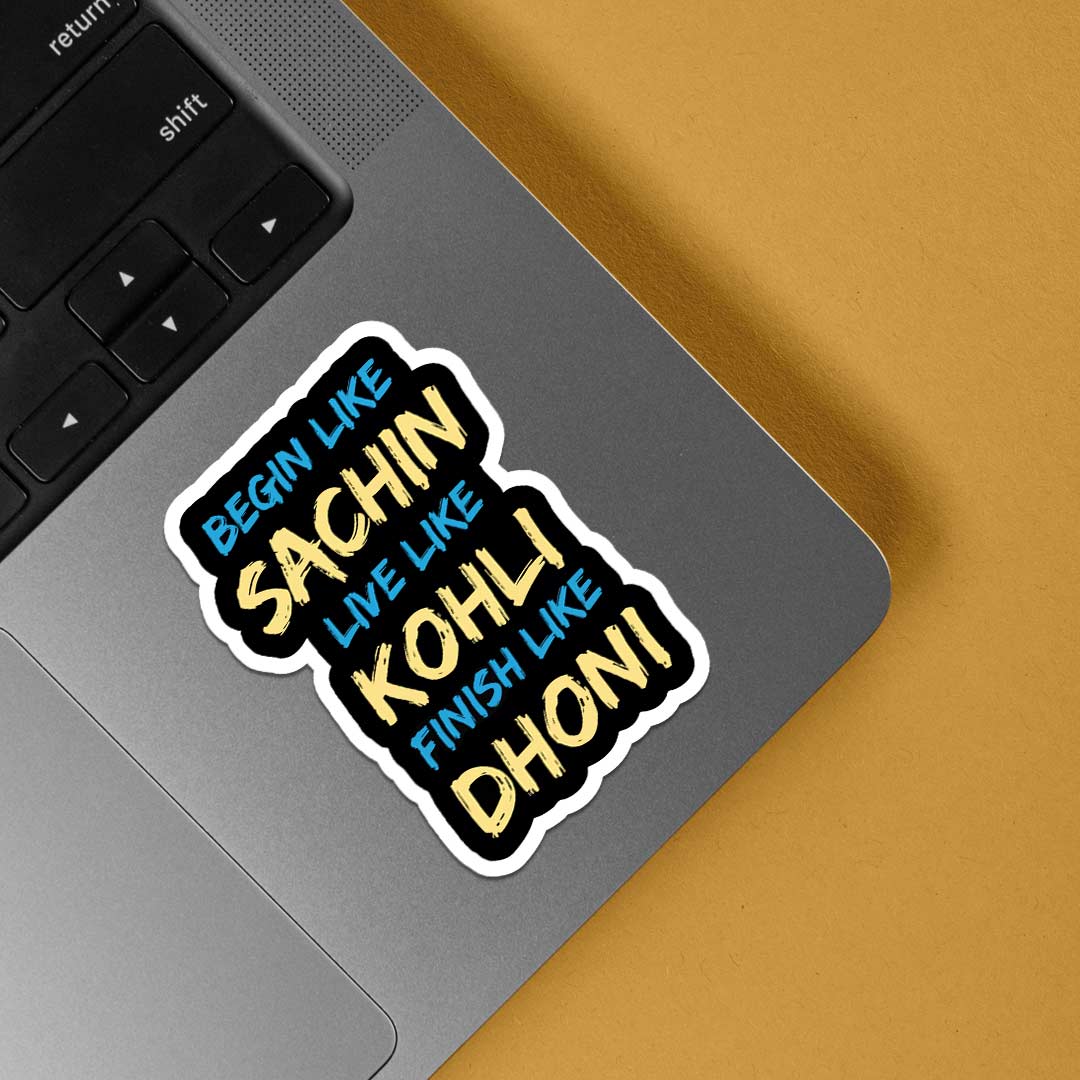 Cricket of Sachin Kohli Dhoni Sports Stickers