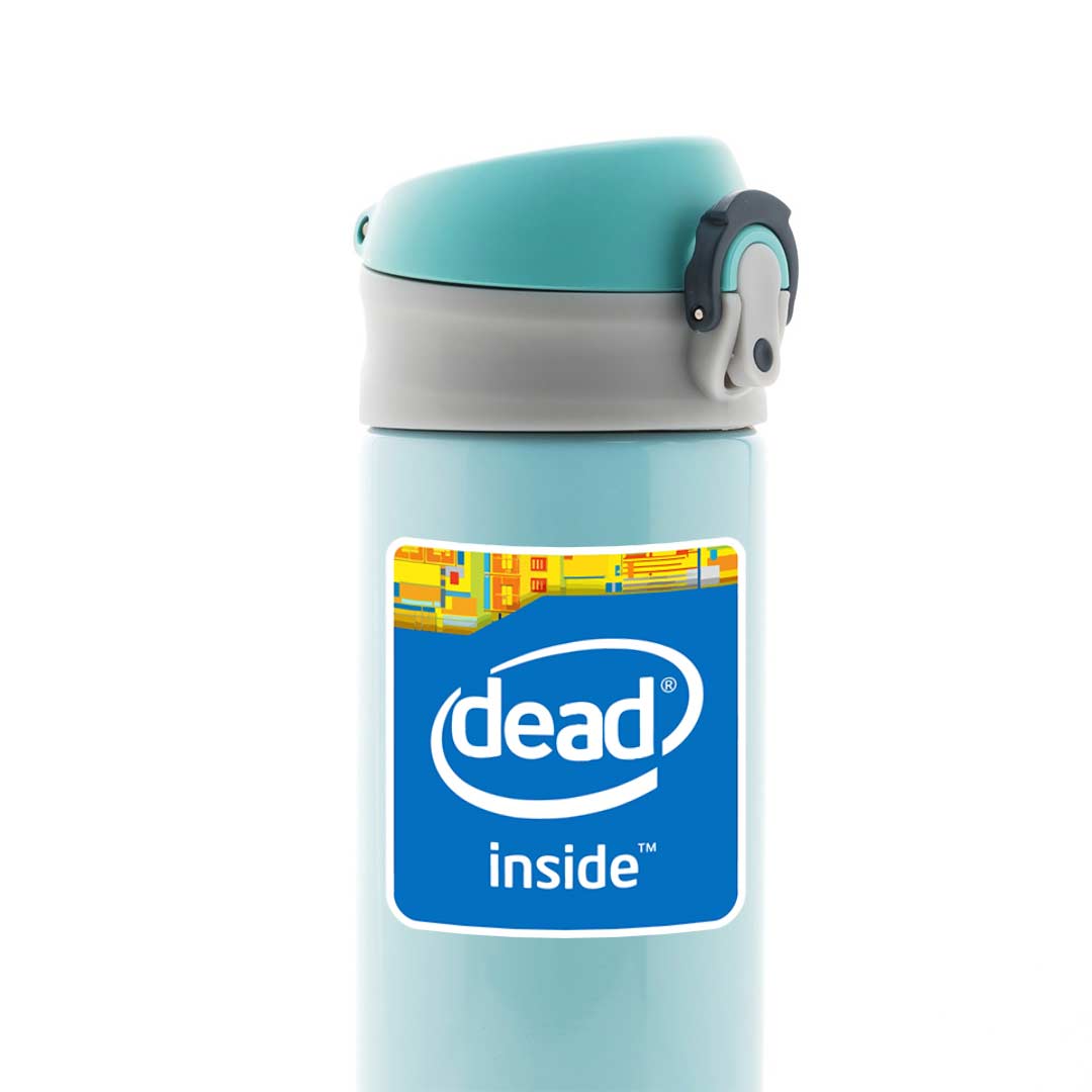 Techy Dead Inside Witty Stickers