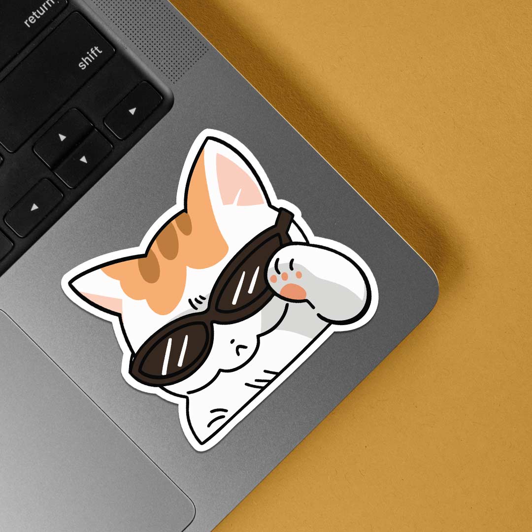 Too Cool Cat Witty Stickers