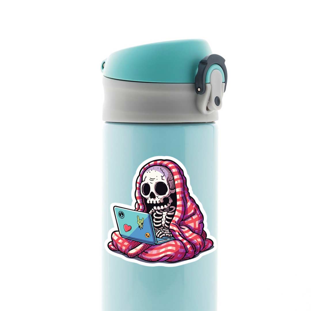 Hermit Skeleton Witty Stickers