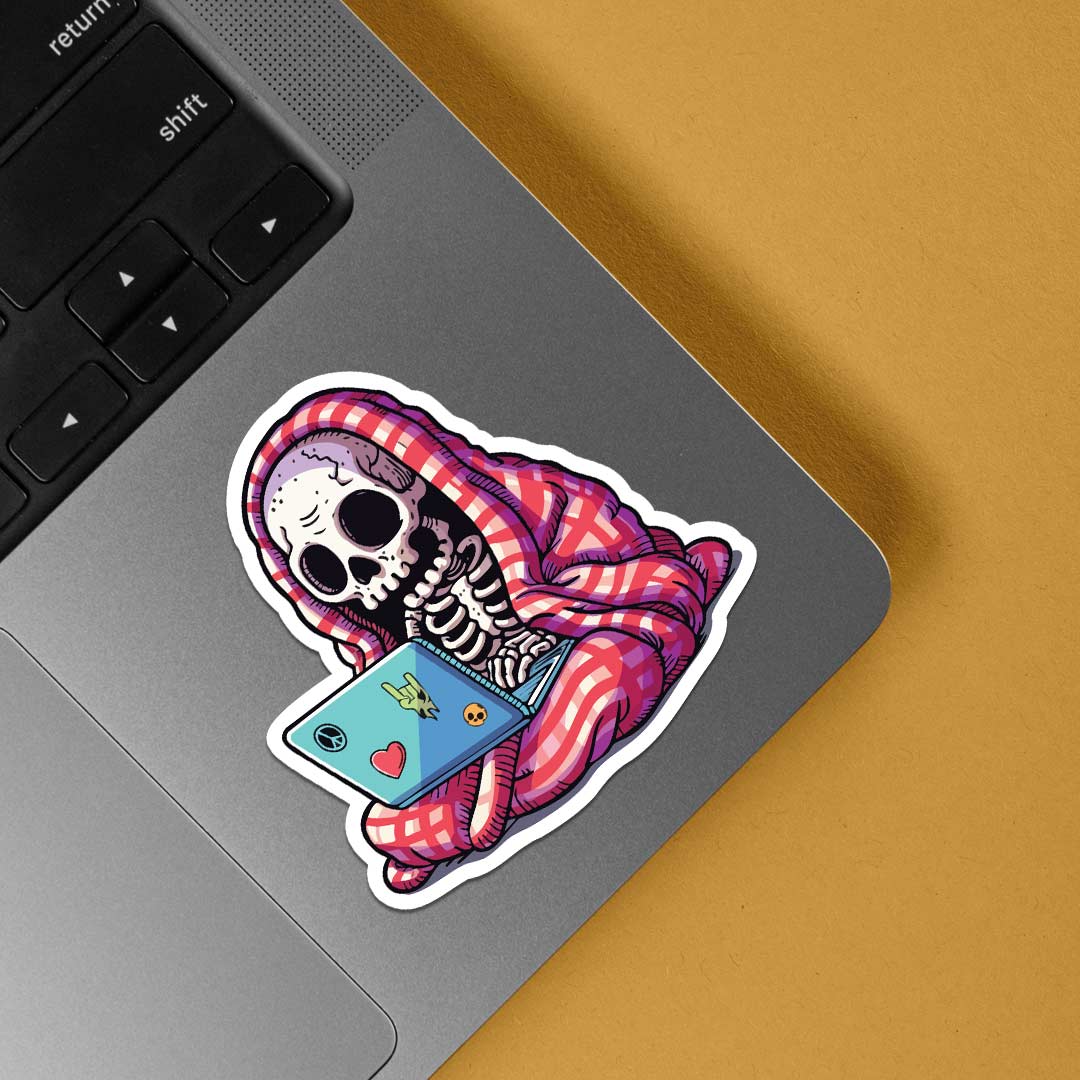 Hermit Skeleton Witty Stickers