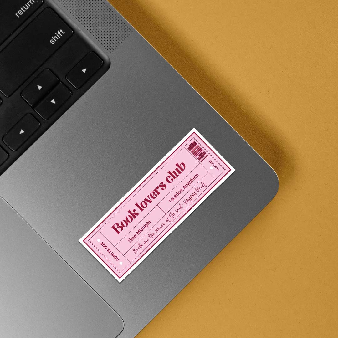Book Lovers Club Witty Stickers