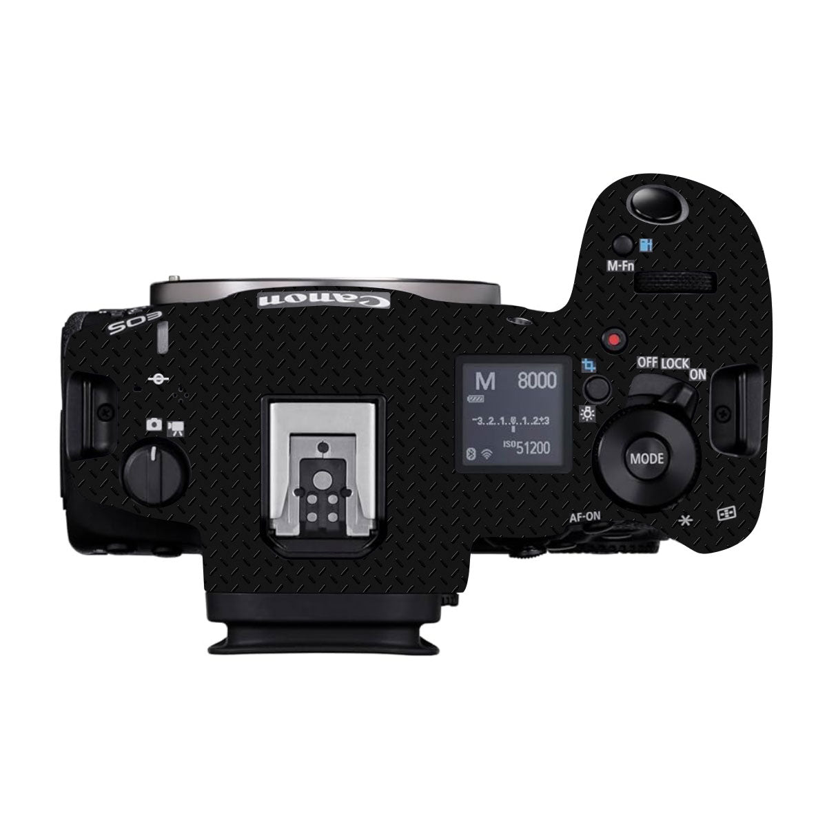 Textured Black Iron Plate Canon EOS R5 Camera Skin