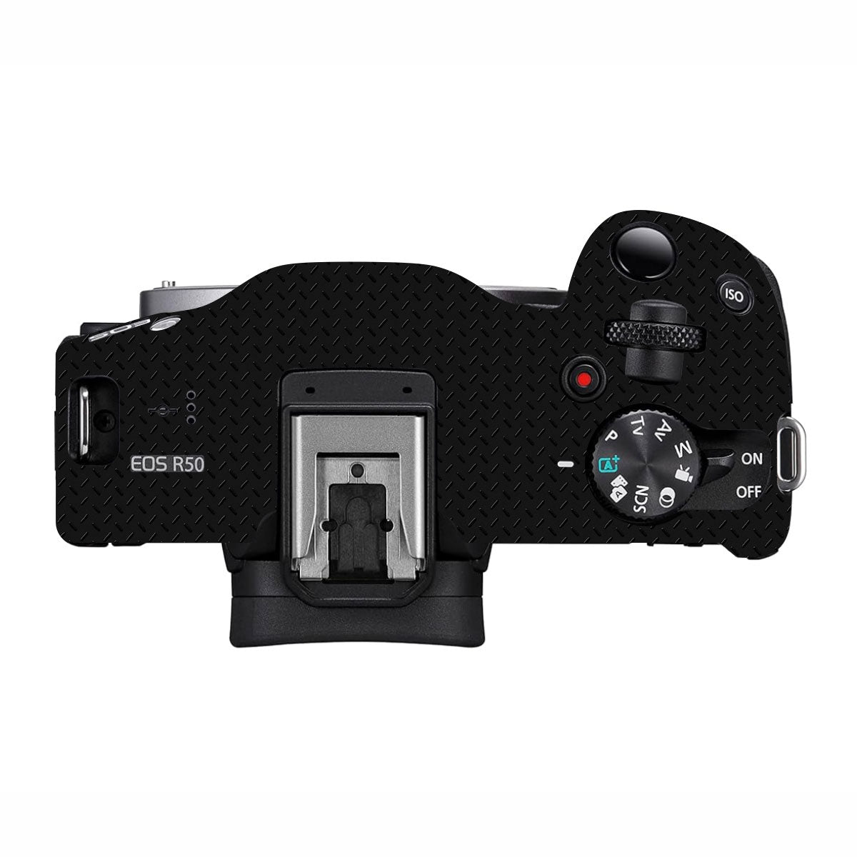 Textured Black Iron Plate Canon EOS R50 Camera Skin