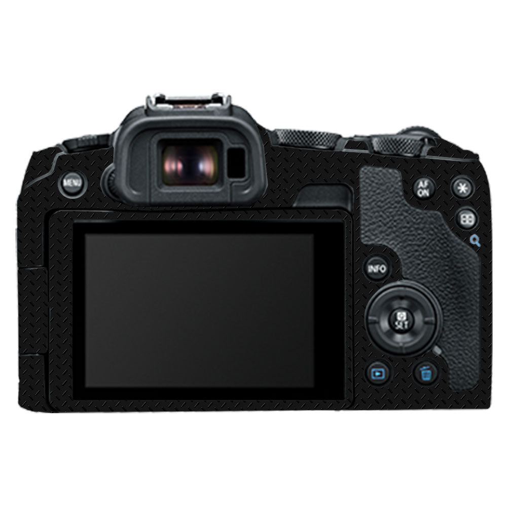 Textured Black Iron Plate Canon EOS R8 Camera Skin