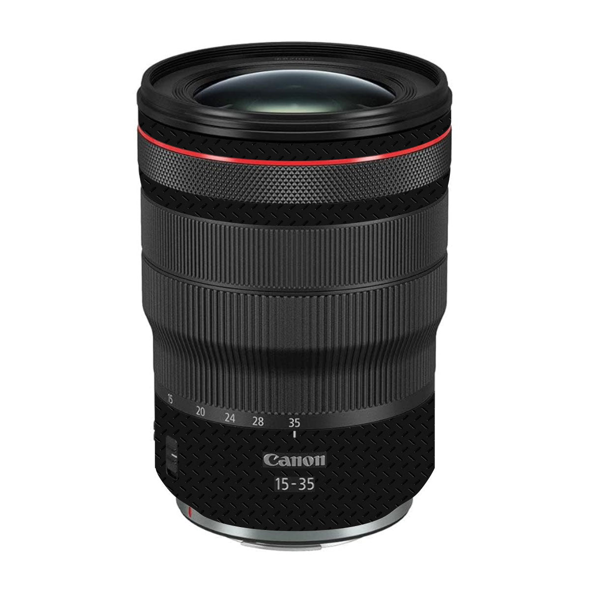 Textured Black Iron Plate Canon RF 15-35mm F/2.8L USM Camera Lens Skin