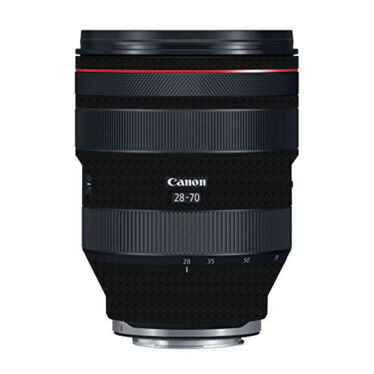 Textured Black Iron Plate Canon RF 28-70mm F/2L USM Camera Lens Skin