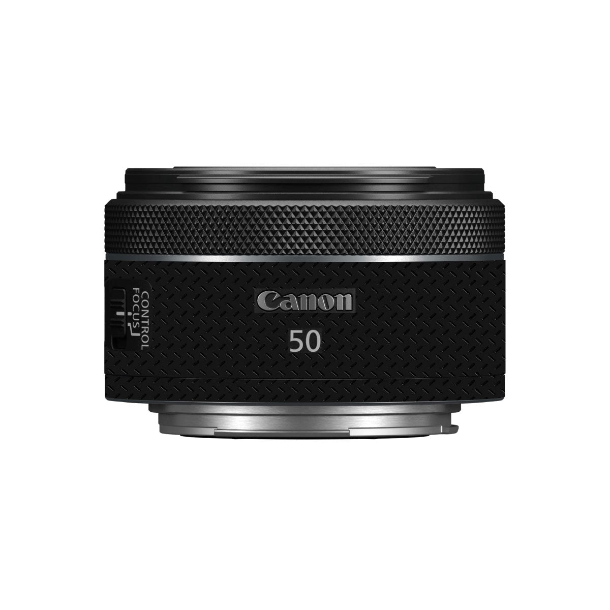 Textured Black Iron Plate Canon RF 50mm F/1.8 STM Camera Lens Skin
