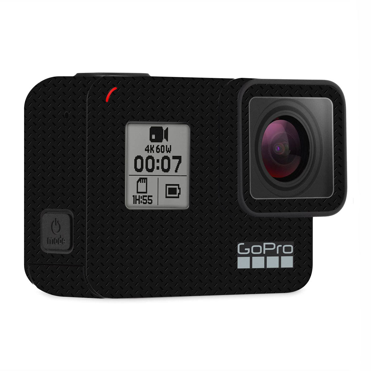 Textured Black Iron Plate GoPro Hero 7 Camera Skin