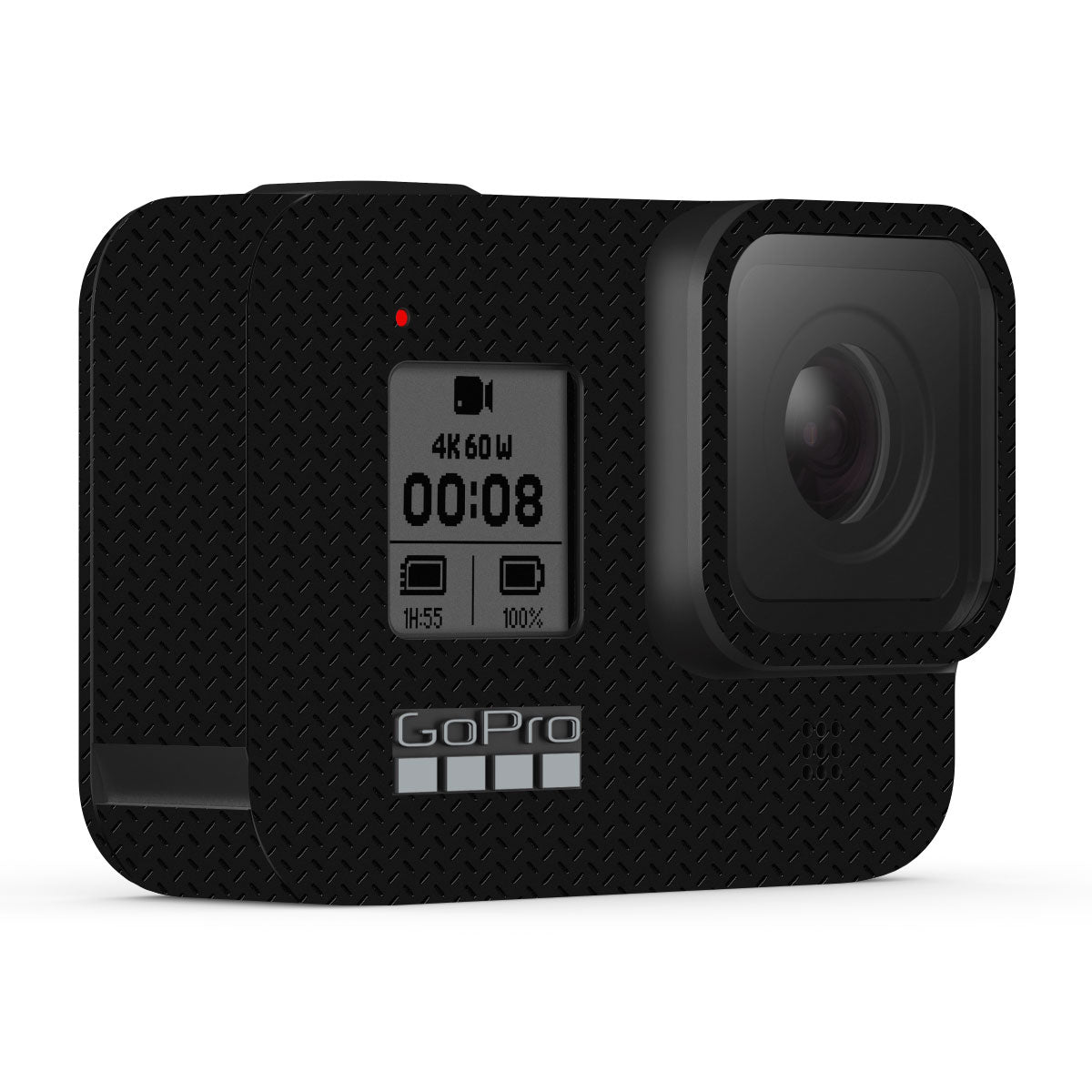 Textured Black Iron Plate GoPro Hero 8 Camera Skin