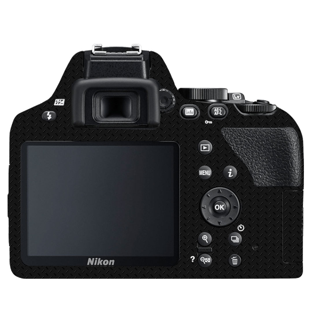 Textured Black Iron Plate Nikon D3500 Camera Skin