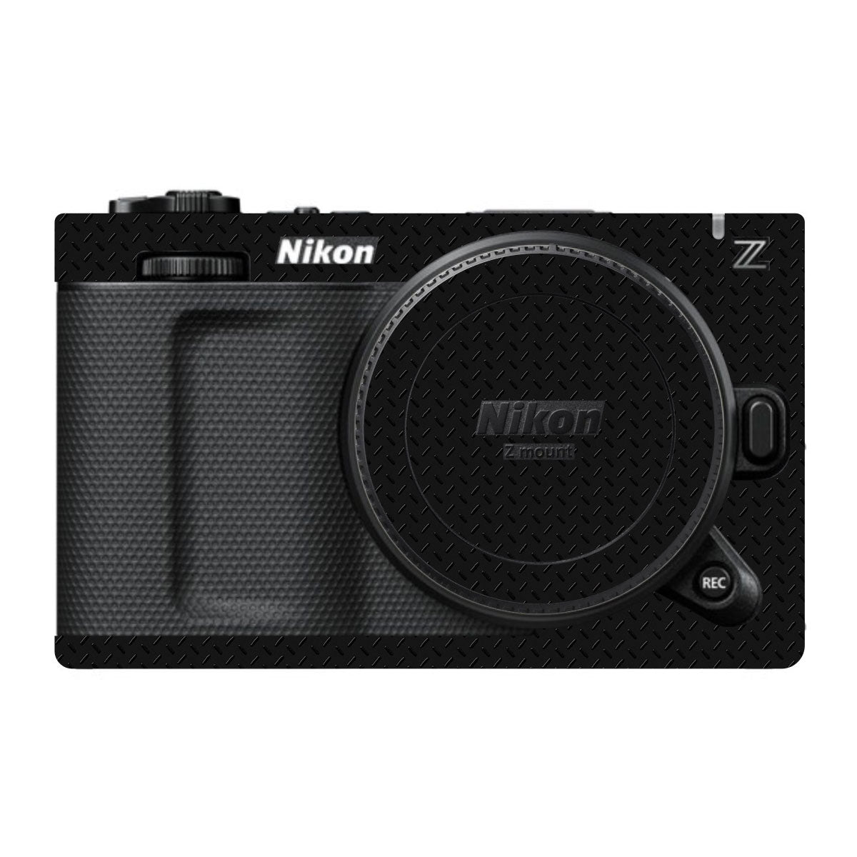 Textured Black Iron Plate Nikon ZR Camera Skin