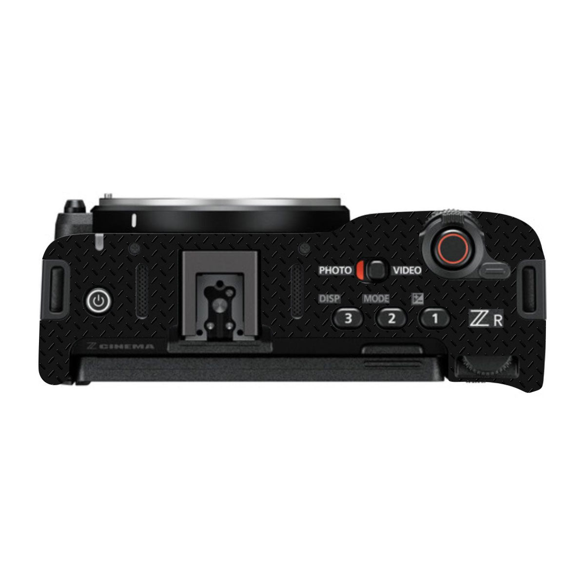 Textured Black Iron Plate Nikon ZR Camera Skin