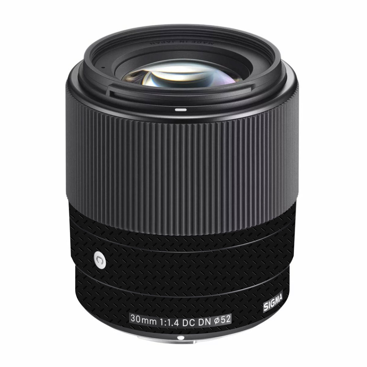 Textured Black Iron Plate Sigma 30mm F/1.4 DC DN Sony E Camera Lens Skin