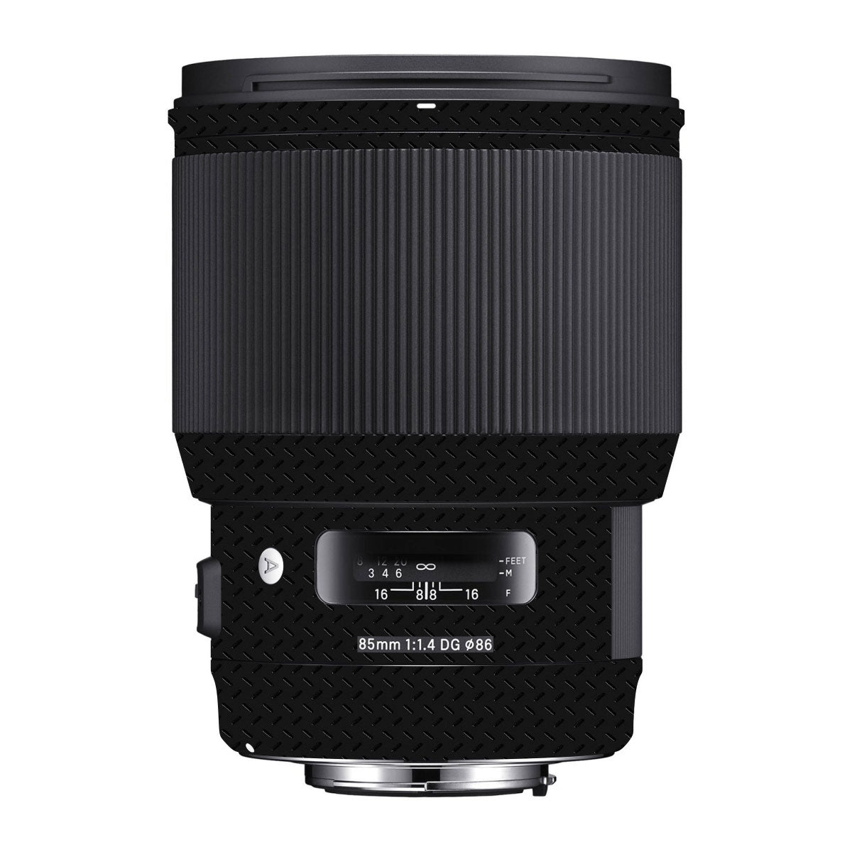 Textured Black Iron Plate Sigma 85mm F/1.4 DG HSM Canon Camera Lens Skin