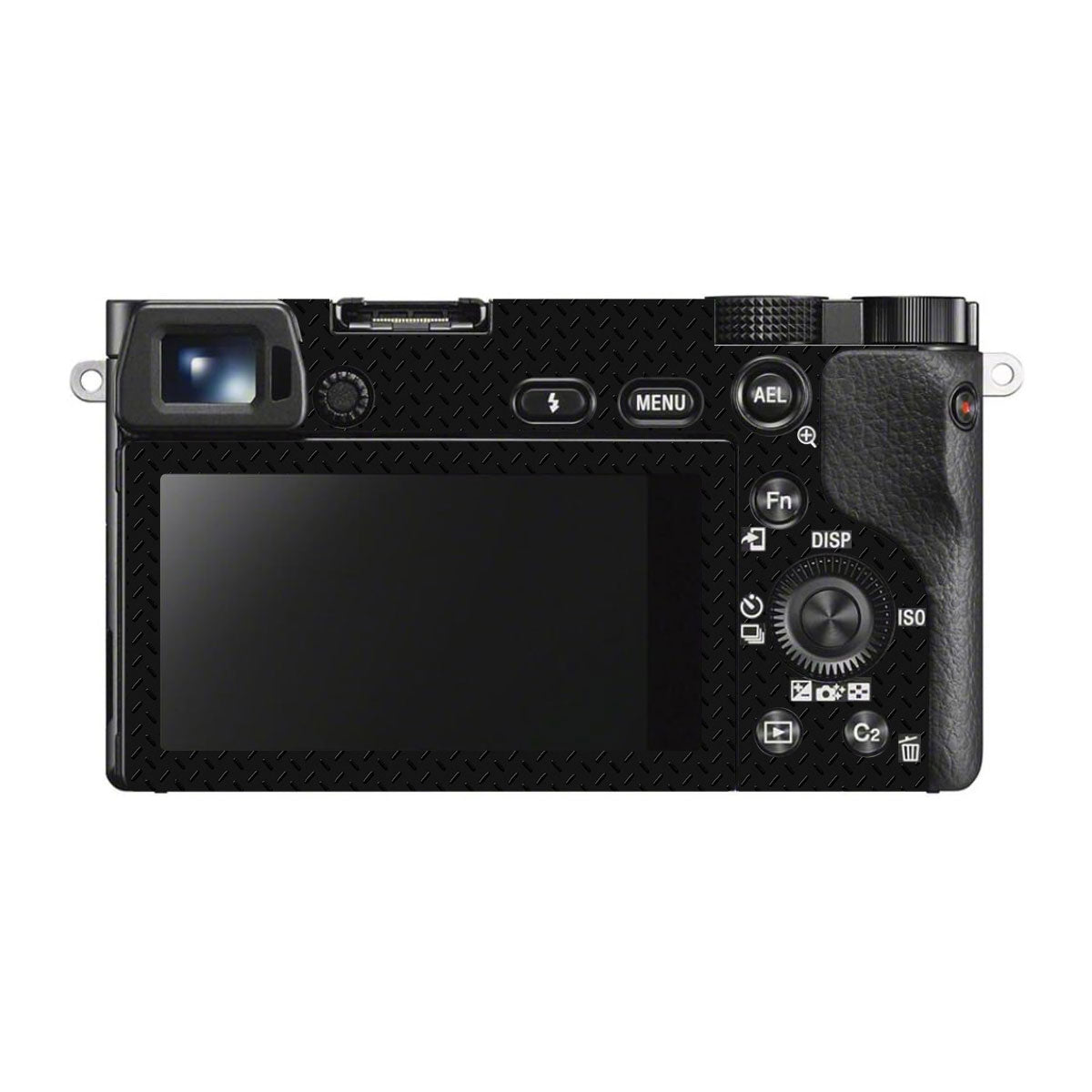 Textured Black Iron Plate Sony A6000 Camera Skins