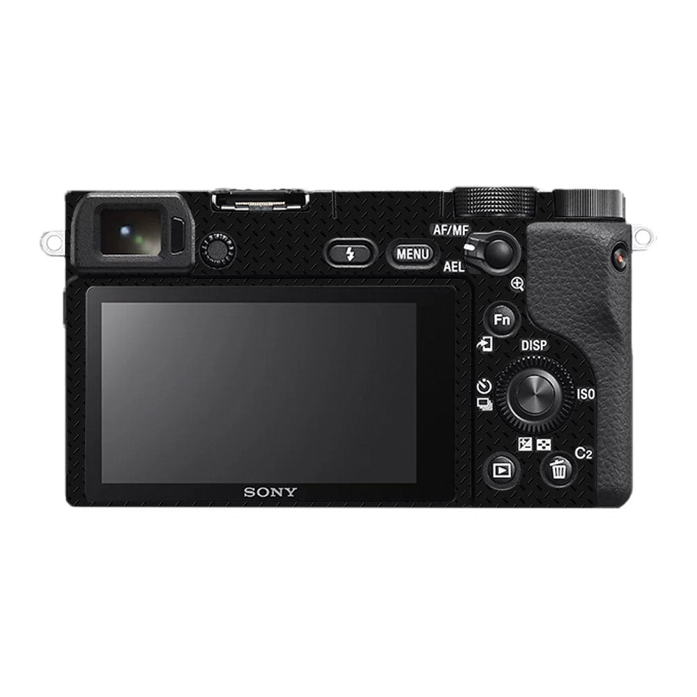 Textured Black Iron Plate Sony A6400 Camera Skin