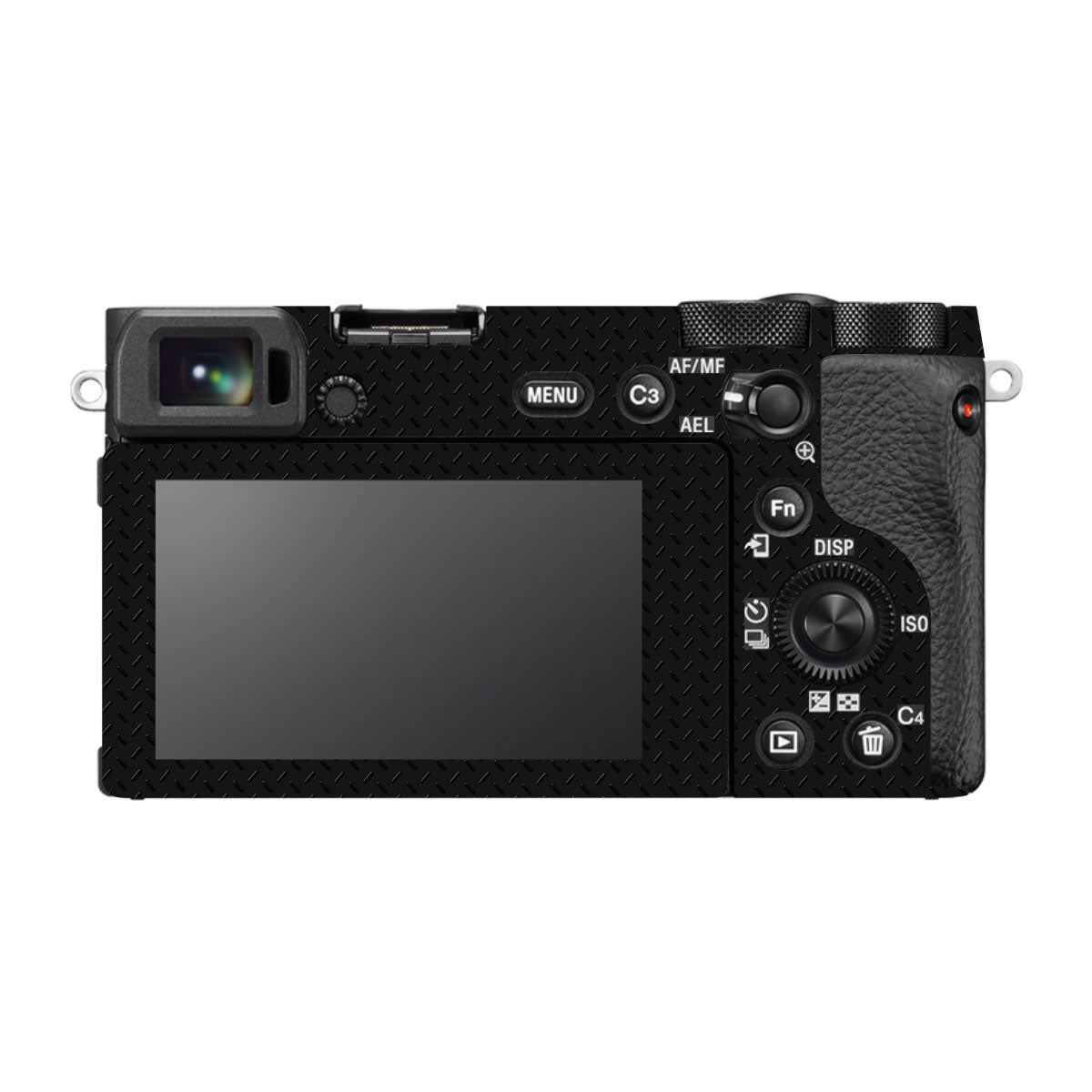 Textured Black Iron Plate Sony A6600 Camera Skins