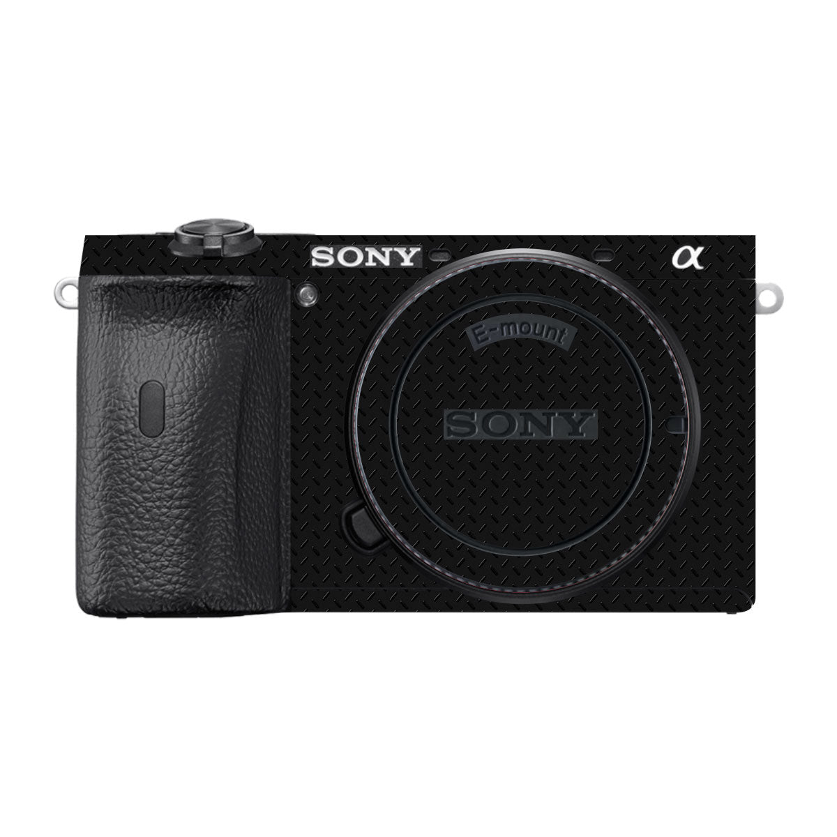 Textured Black Iron Plate Sony A6700 Camera Skin