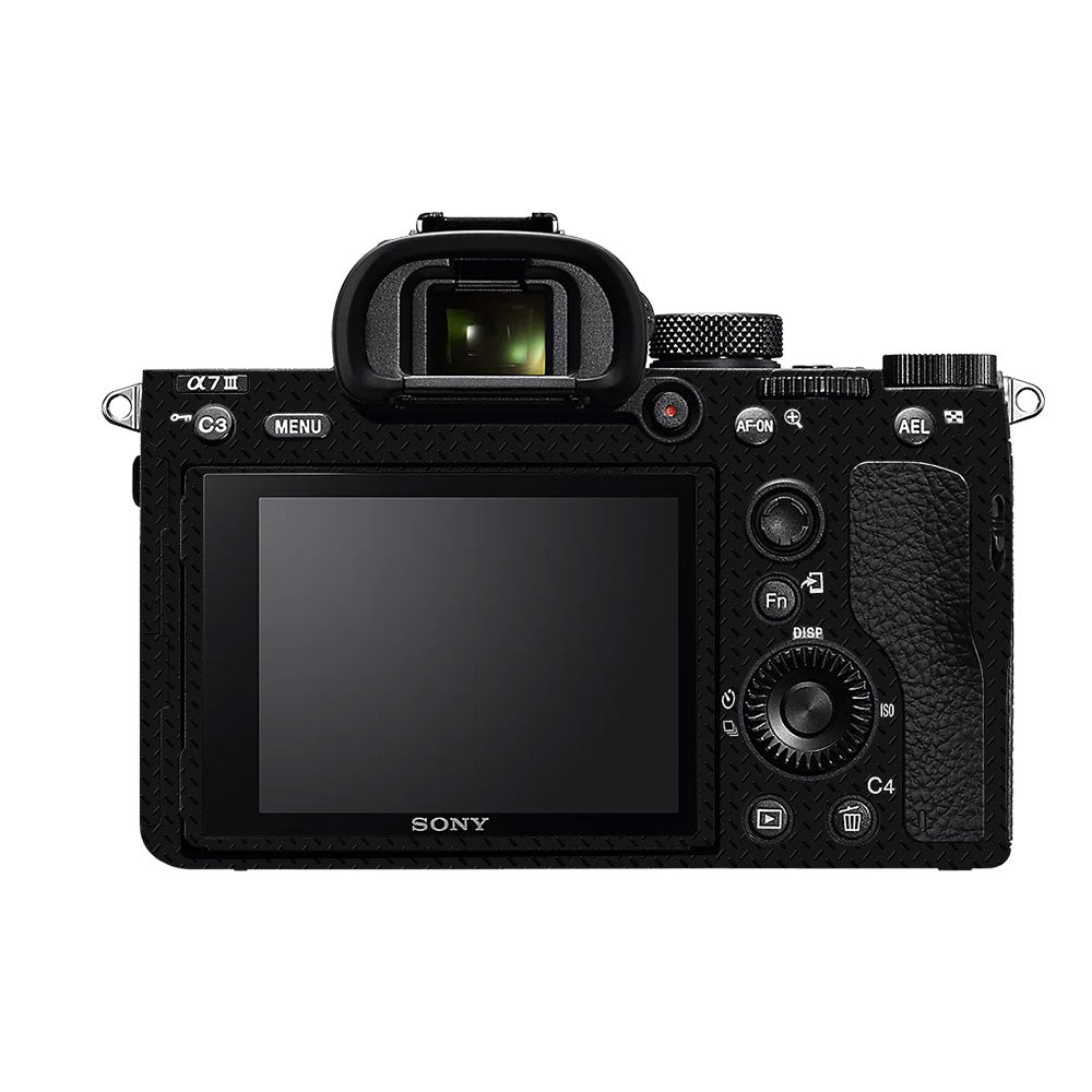 Textured Black Iron Plate Sony A7MIV Camera Skin