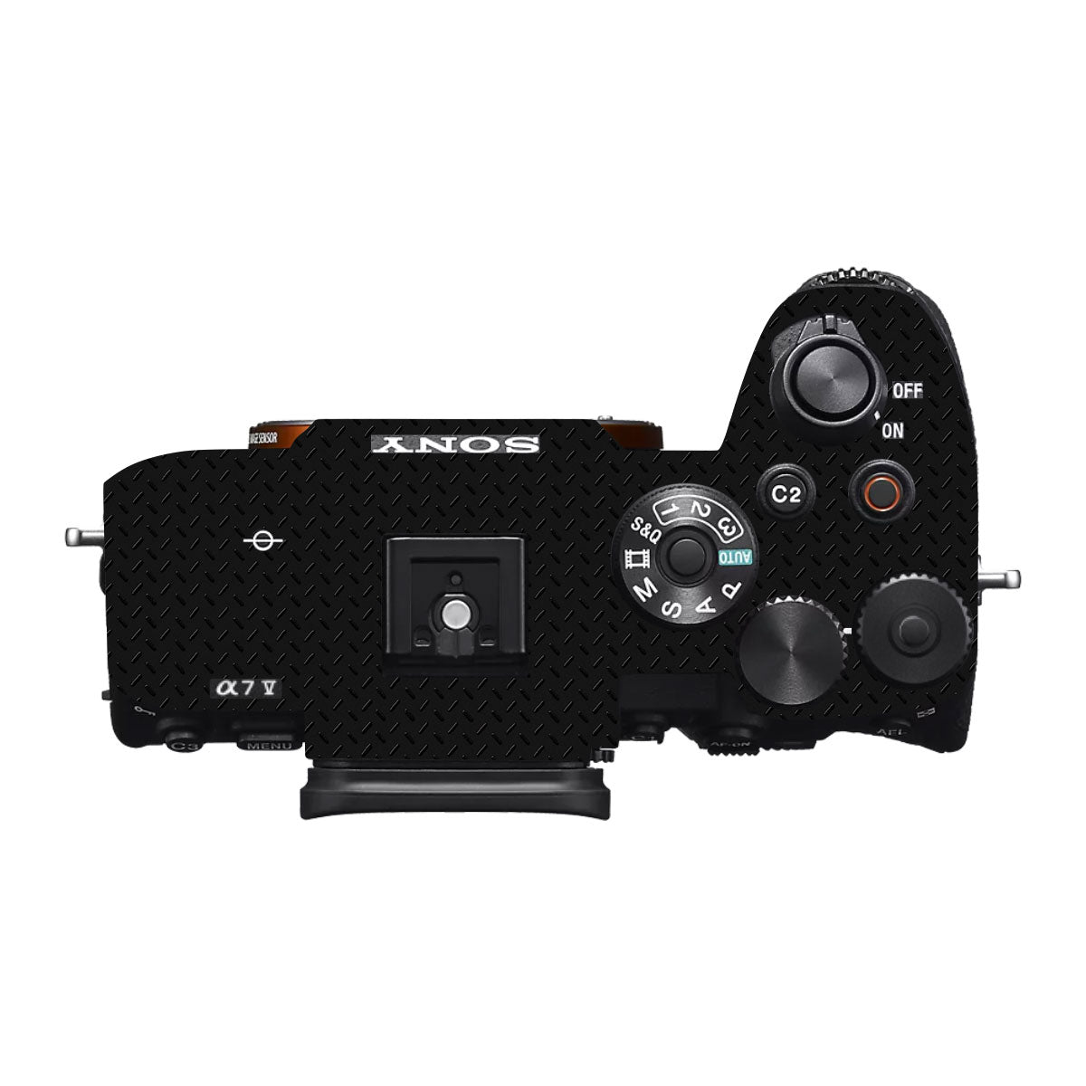 Textured Black Iron Plate Sony A7 V Camera Skin