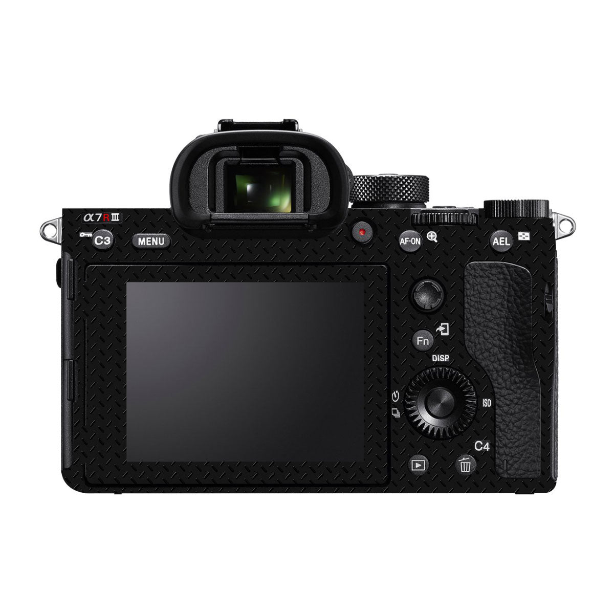 Textured Black Iron Plate Sony A7R II Camera Skin