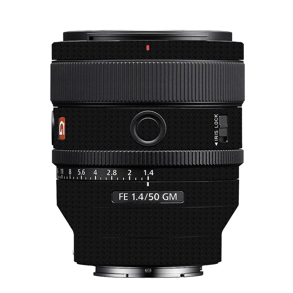 Textured Black Iron Plate Sony FE 50mm f/1.4 GM Camera Lens Skin