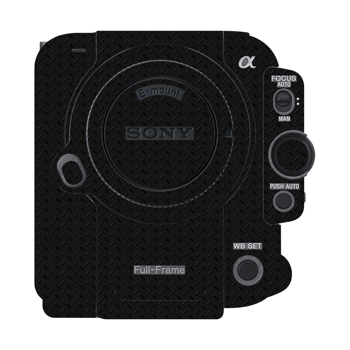 Textured Black Iron Plate Sony FX6 Camera Skin