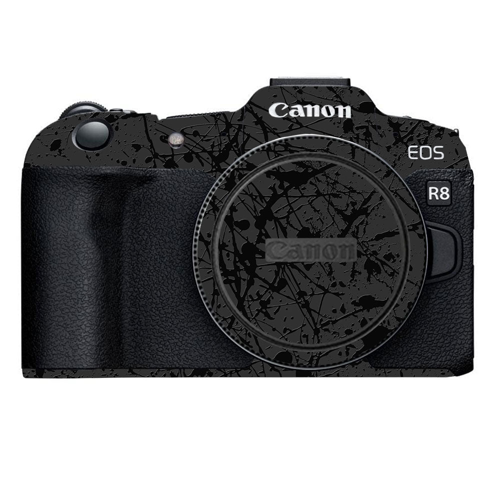 Textured Black Splash Canon EOS R8 Camera Skin