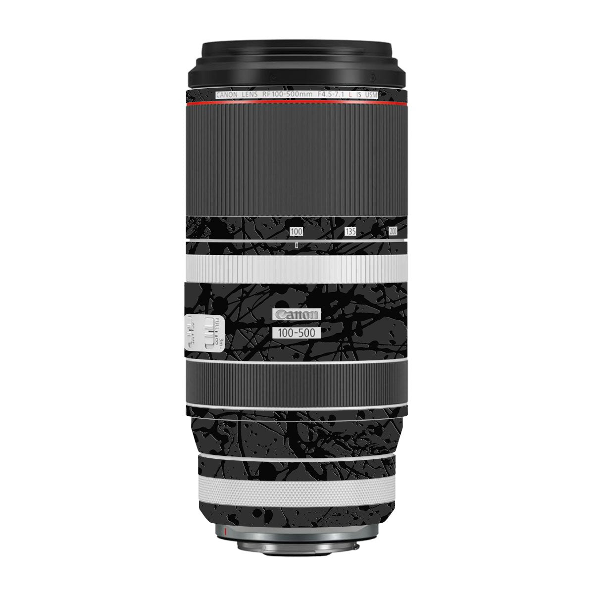 Textured Black Splash Canon RF 100-500mm F4.5-7.1 L IS USM Camera Lens Skin
