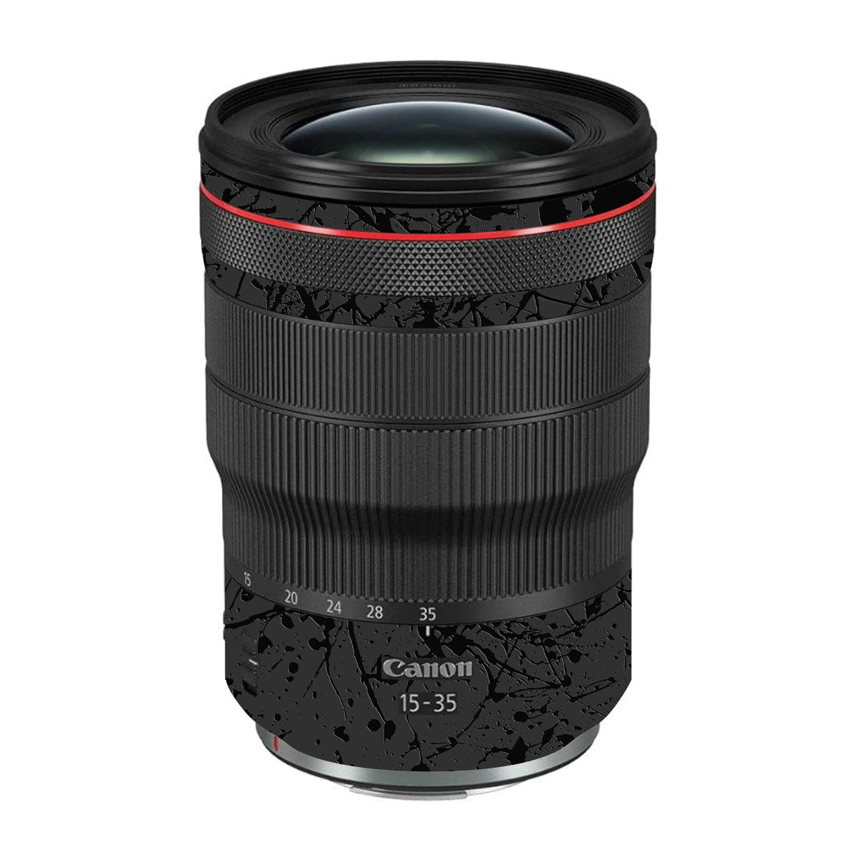 Textured Black Splash Canon RF 15-35mm F/2.8L USM Camera Lens Skin