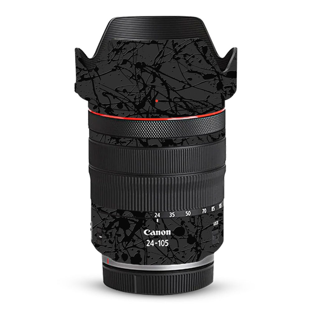 Textured Black Splash Canon RF 24-105mm F/2.8 L IS USM Z Camera Lens Skin