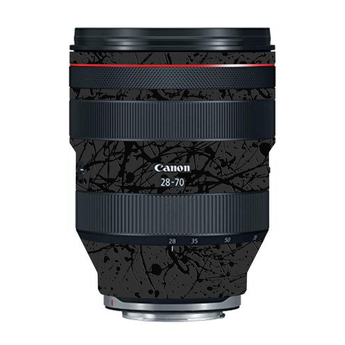 Textured Black Splash Canon RF 28-70mm F/2L USM Camera Lens Skin