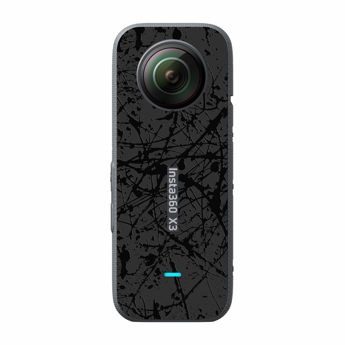 Textured Black Splash Insta360 X3 Camera Skin
