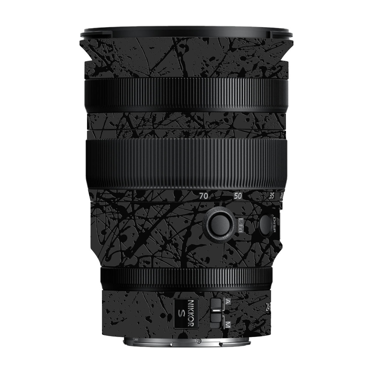 Textured Black Splash Nikon Nikkor Z 24-70MM F/2.8 S Camera Lens Skin
