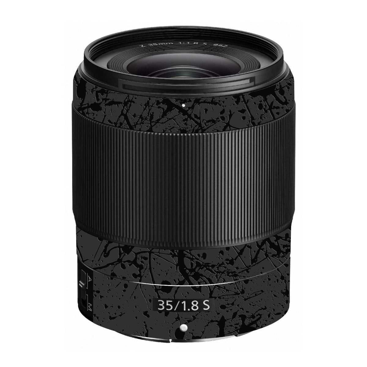 Textured Black Splash Nikon Nikkor Z 35mm F/1.8 S Camera Lens Skin