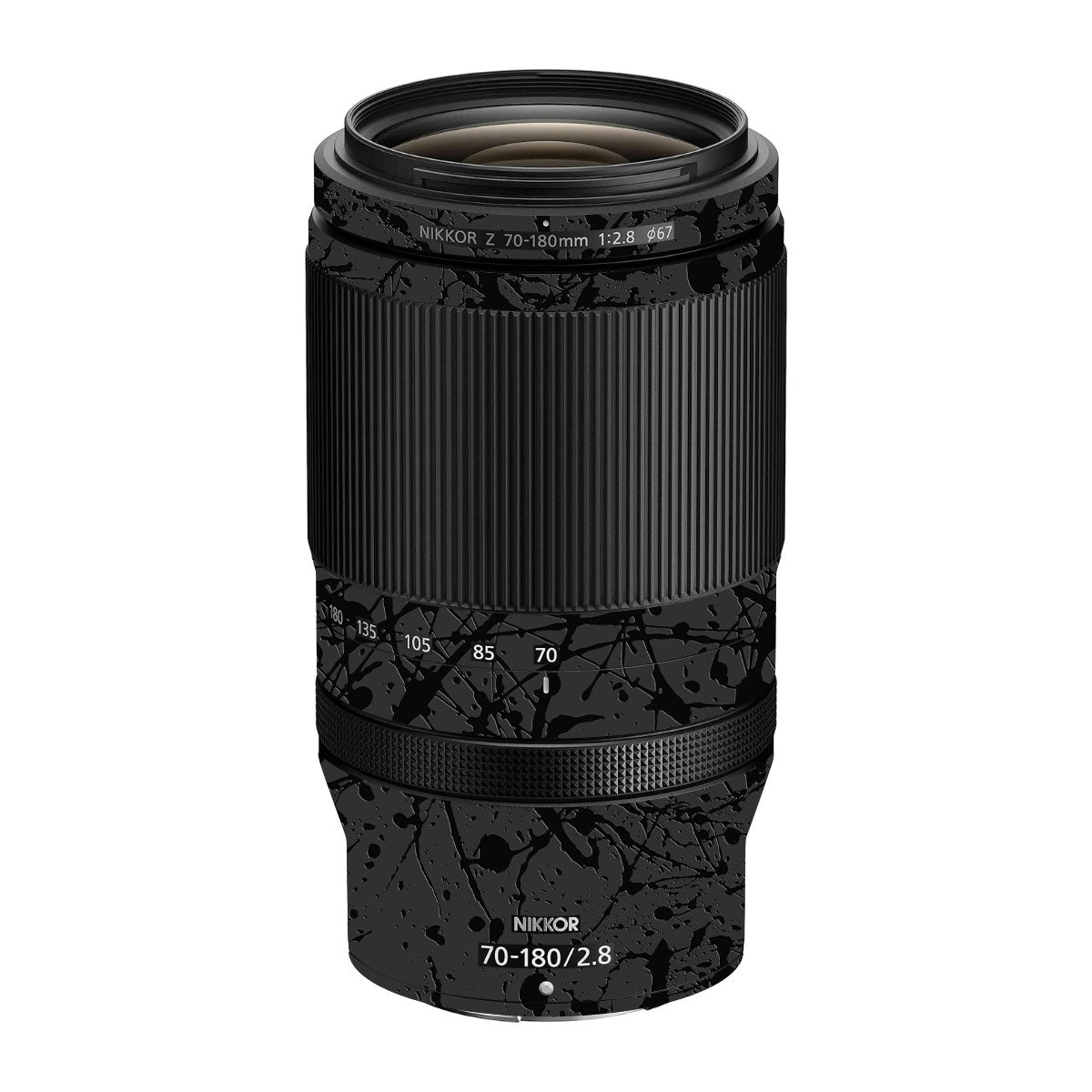 Textured Black Splash Nikon Nikkor Z 70-180mm F/2.8 Camera Lens Skin
